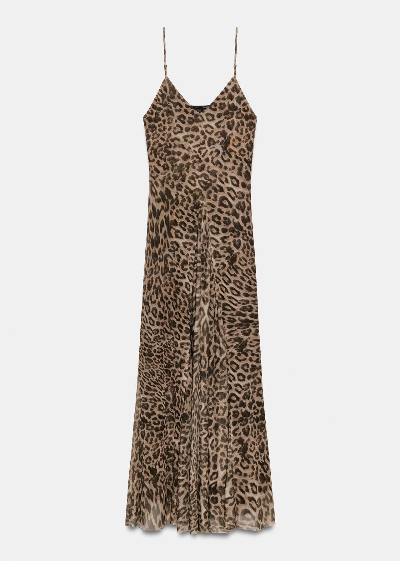 Pixie | Women's Leopard Print Spaghetti Strap Flowy Maxi Summer Dress