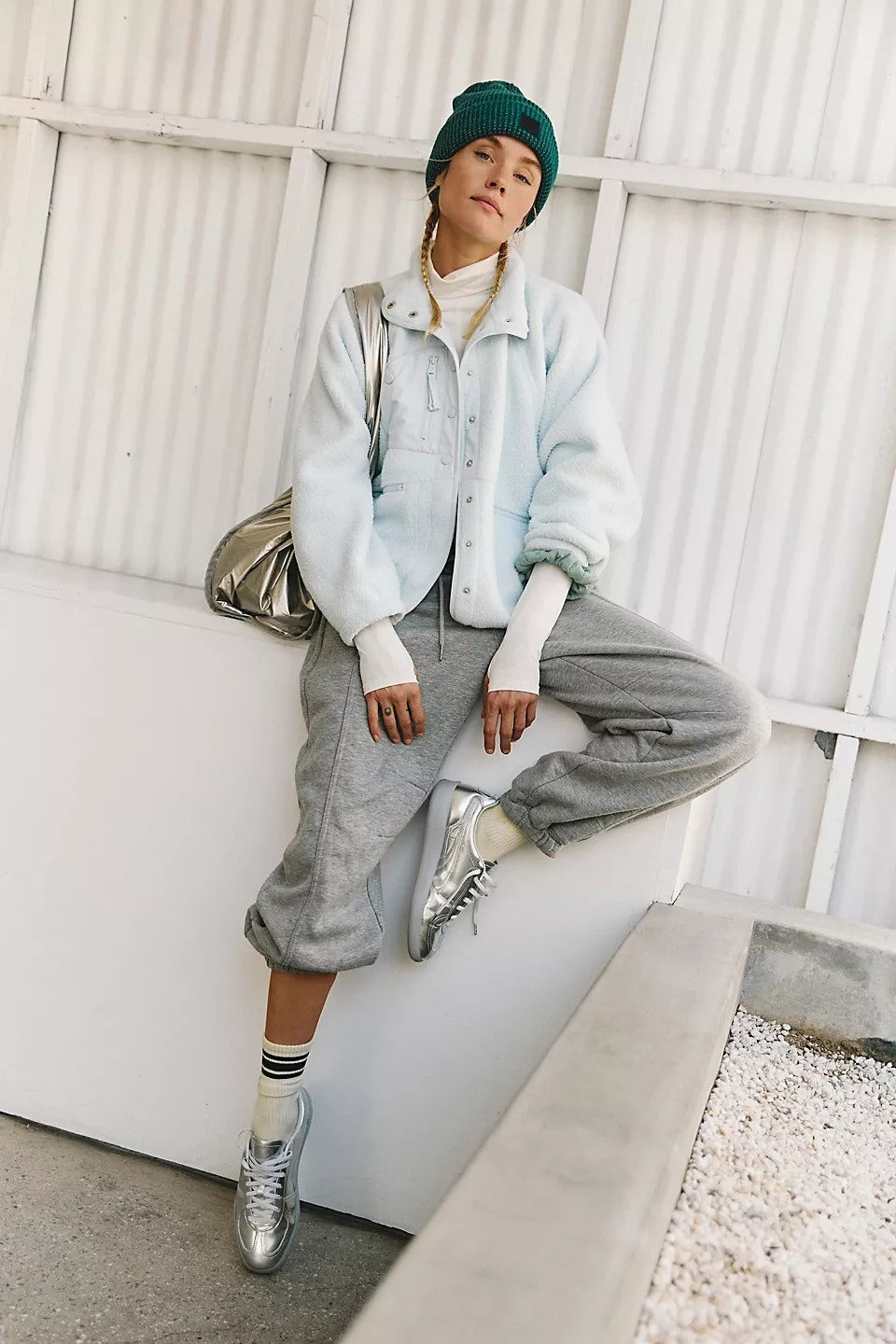 Regine | Women's Sherpa Fleece Teddy Jacket with Buttons