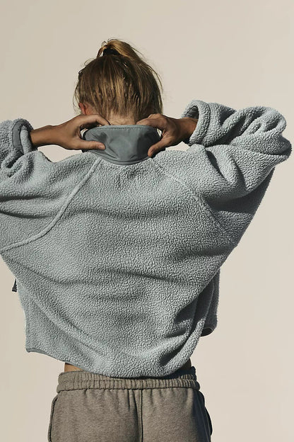 Regine | Women's Sherpa Fleece Teddy Jacket with Buttons
