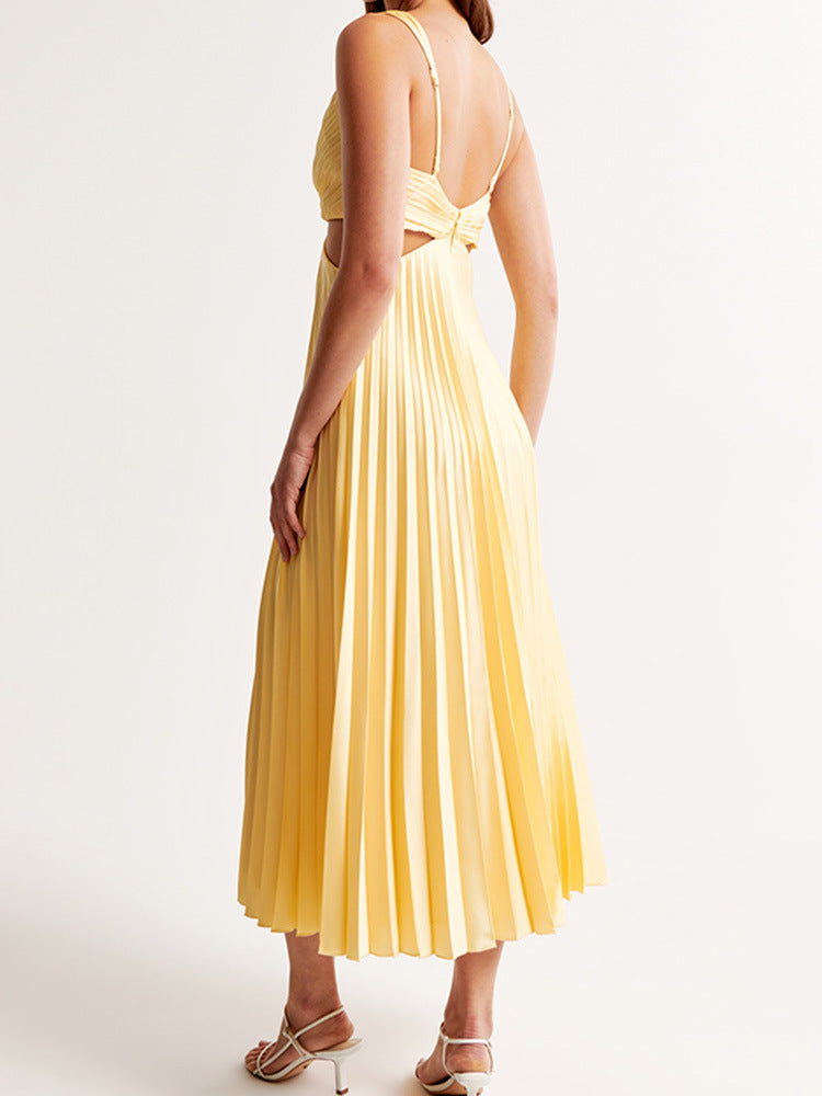 Reina | Women's Sleeveless V-Neck Cut-Out Maxi Wedding Guest Dress