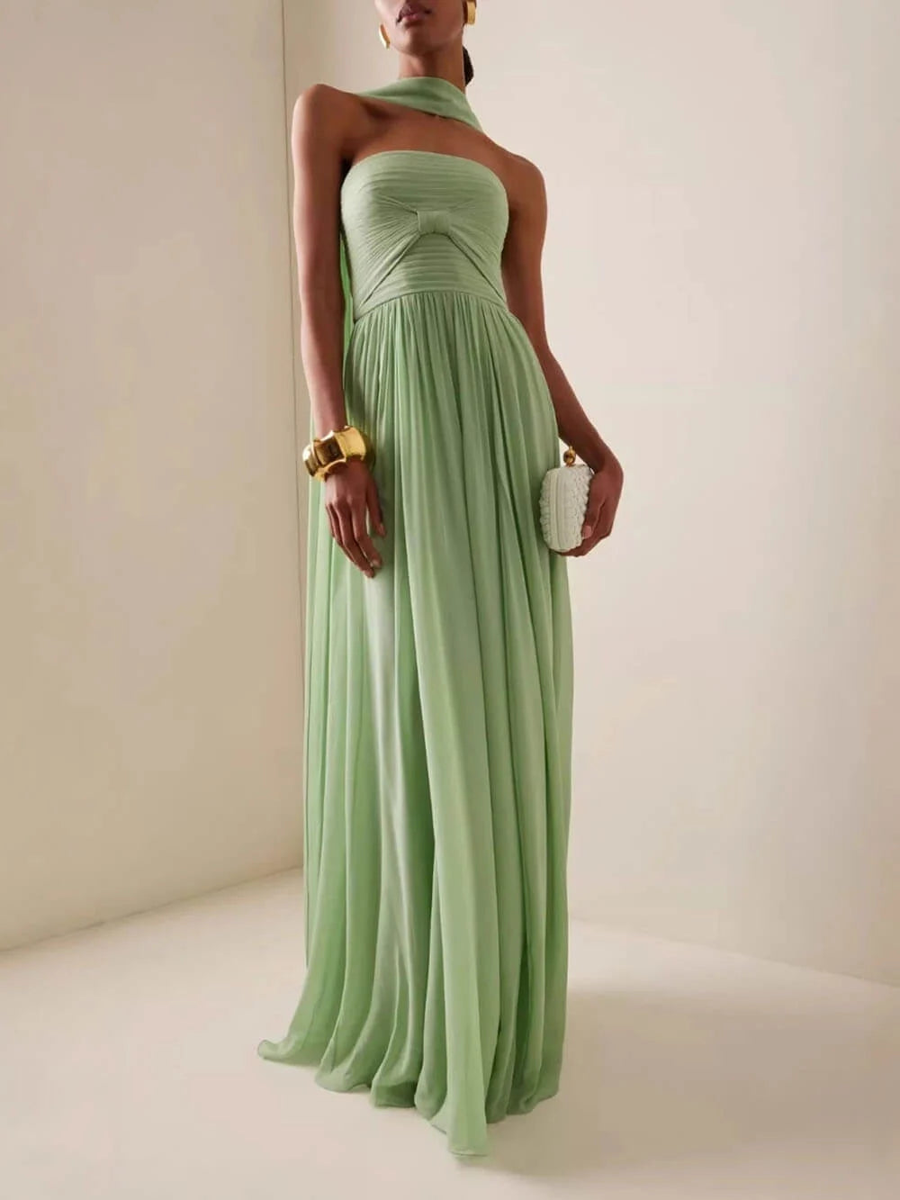 Romilly | Women's Elegant Strapless Maxi Wedding Guest Dress