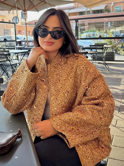 Scarlett | Women's Gold Sequin Jacket