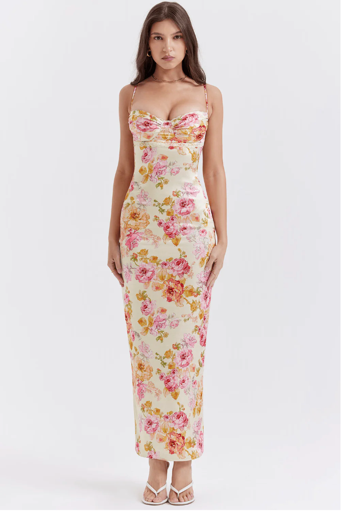 Selah | Women's Sleeveless Floral Maxi Summer Wedding Guest Dress