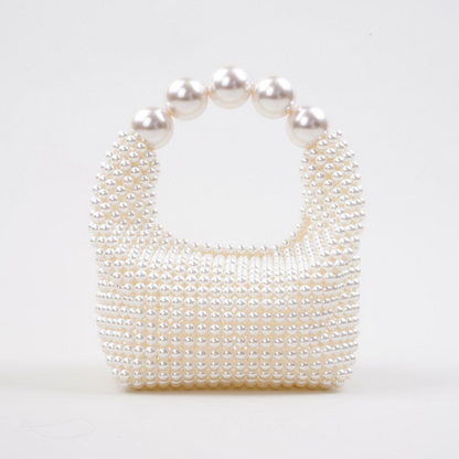 Selina | Women’s Pearl Beaded Top Handle Mini Party Bag