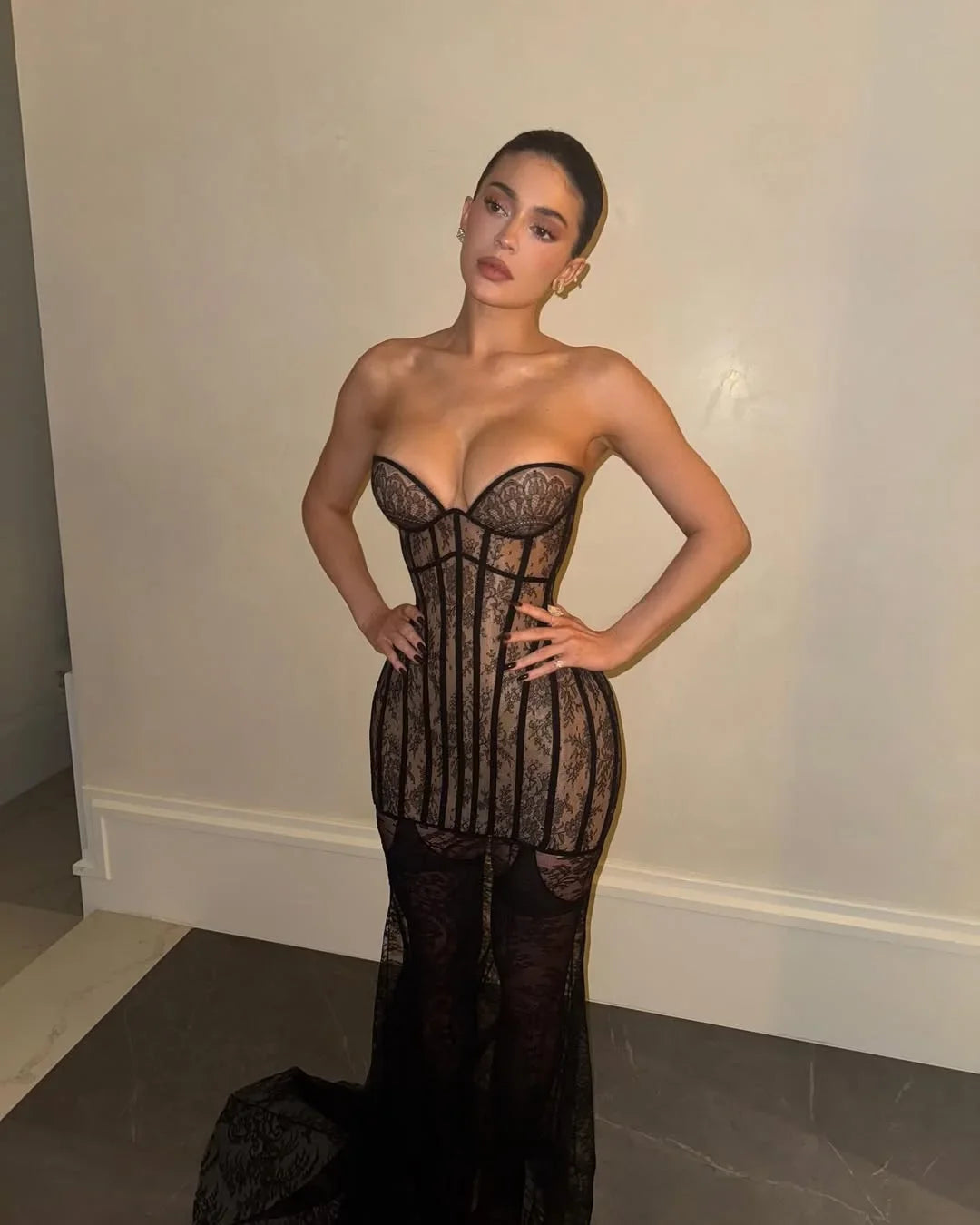 Serenity | Women's Strapless Lace Bustier Corset Maxi Dress