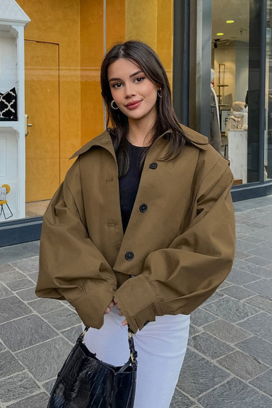 Shannon | Women's Cropped High Neck Utility Jacket