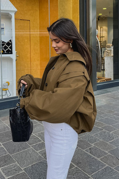 Shannon | Women's Cropped High Neck Utility Jacket