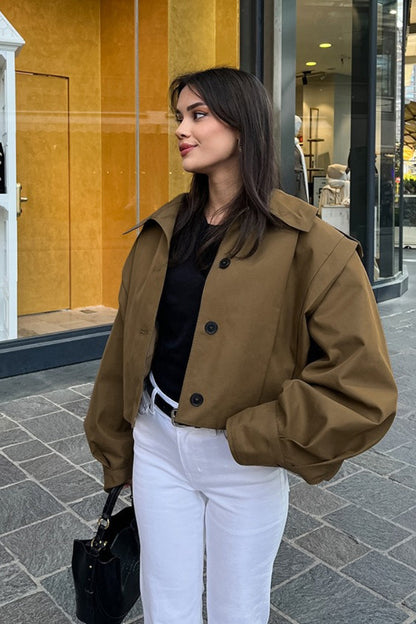 Shannon | Women's Cropped High Neck Utility Jacket