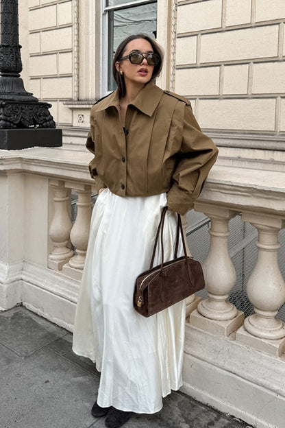 Shannon | Women's Cropped High Neck Utility Jacket
