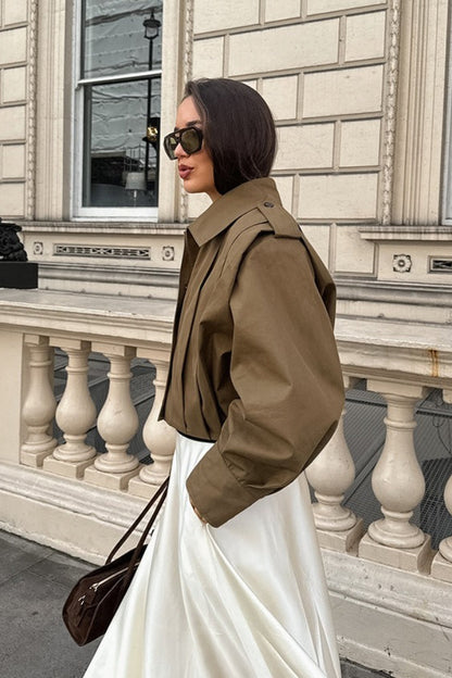 Shannon | Women's Cropped High Neck Utility Jacket
