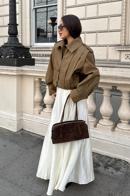 Shannon | Women's Cropped High Neck Utility Jacket