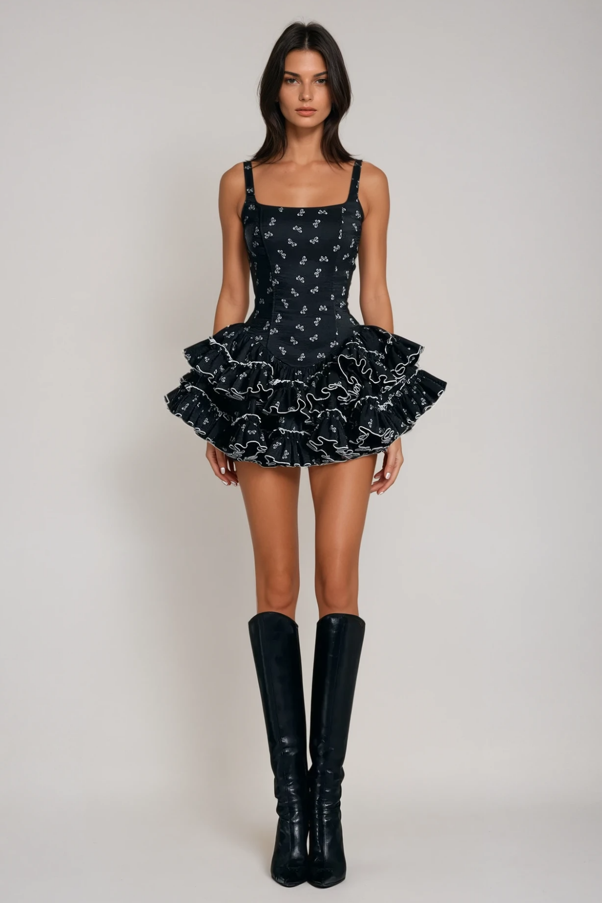 Sienna | Women's Sleeveless Ruffle Mini Dress