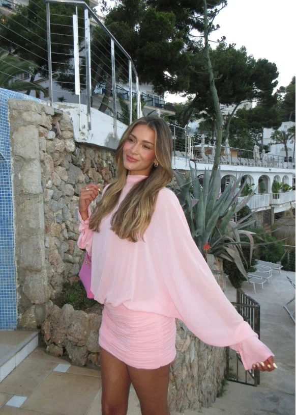 Solene | Women's Long Sleeve Mini Summer Cocktail Dress