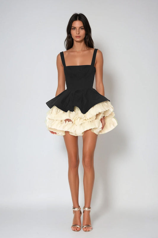 Sutton | Women's Sleeveless Puffy Mini Cocktail Dress