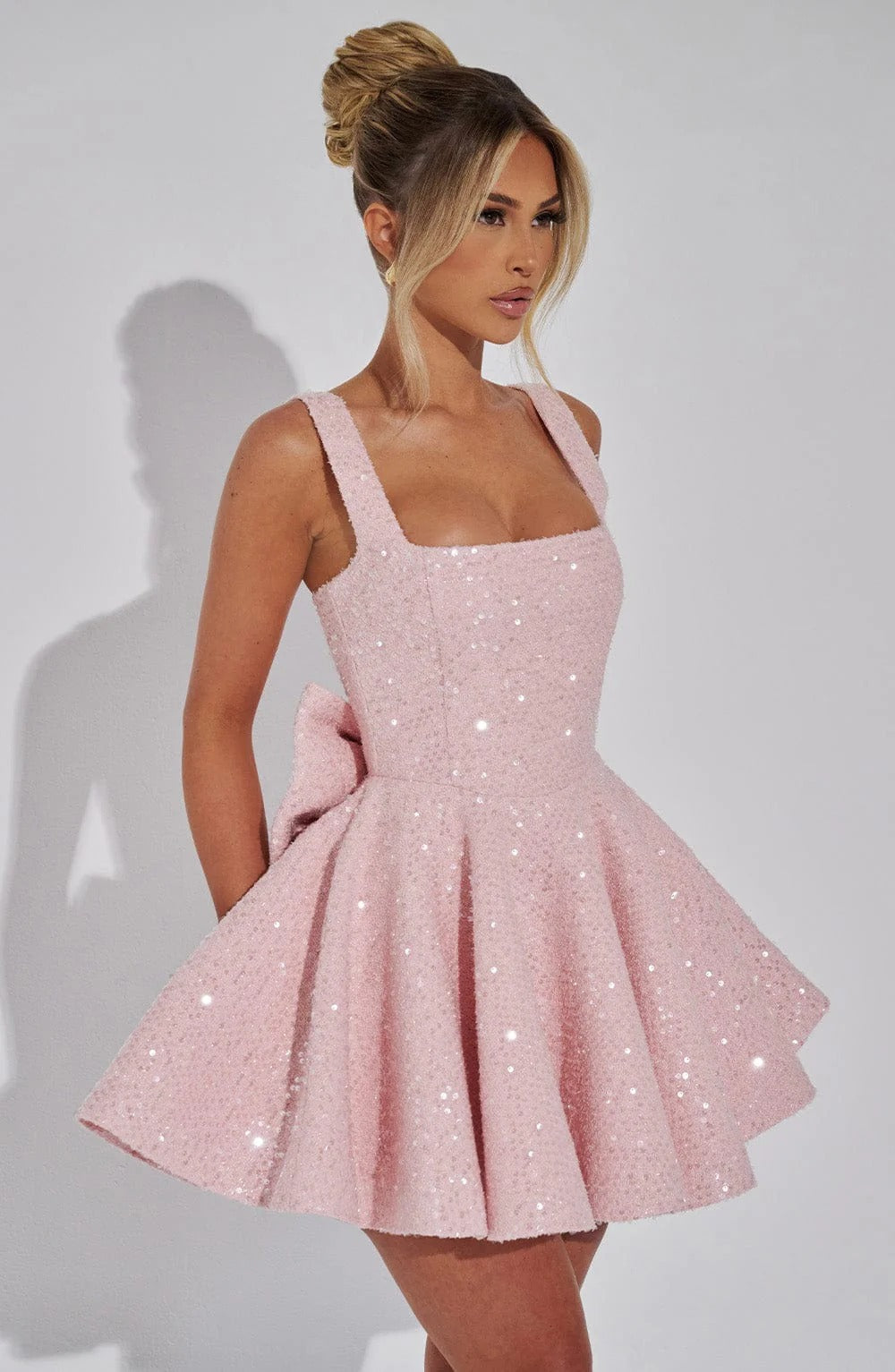 Victoria | Women’s Dazzling Sequin Bow Mini Cocktail Dress