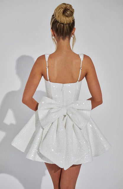 Victoria | Women’s Dazzling Sequin Bow Mini Cocktail Dress