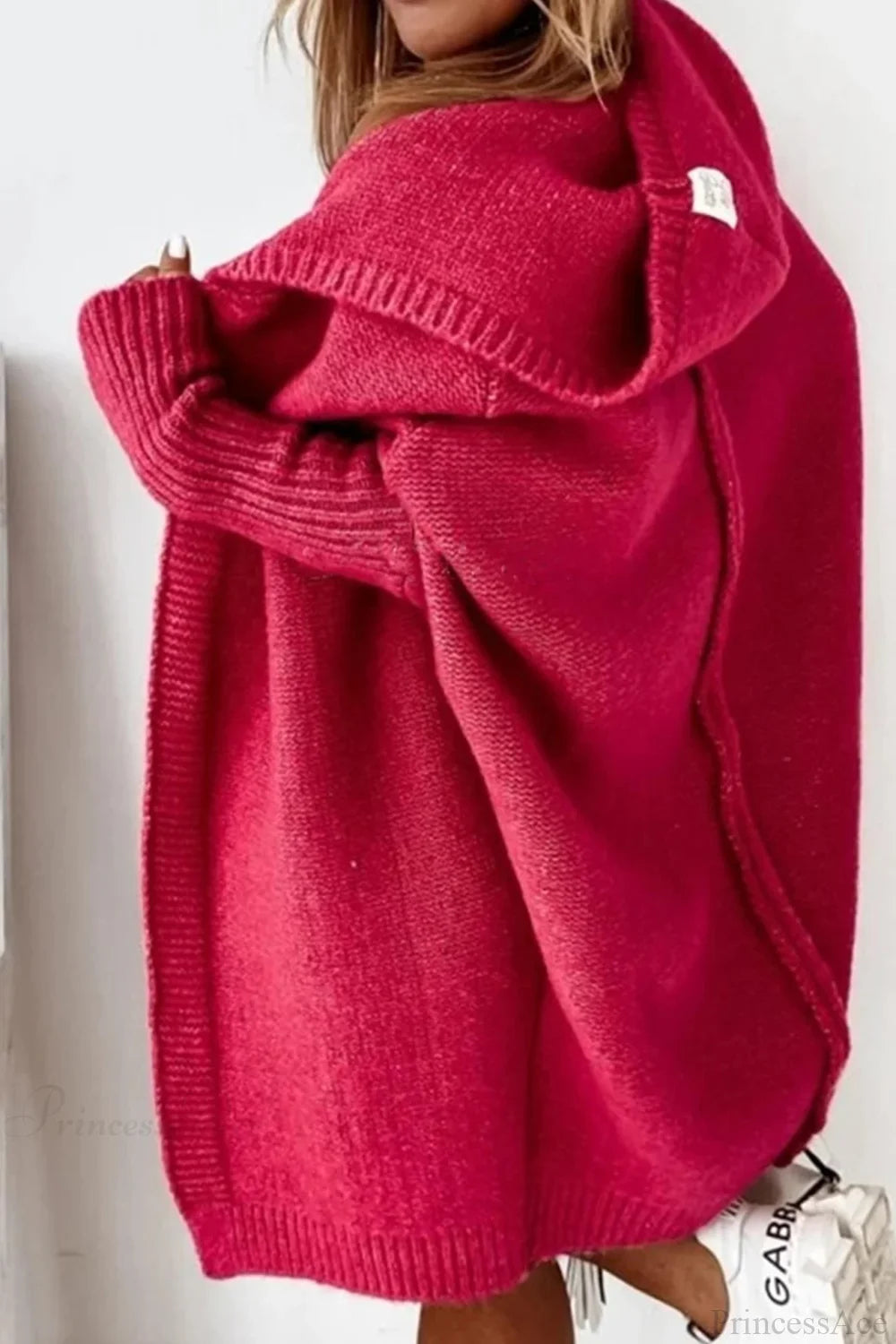 Yasmin | Women's Hooded Open Front Long Knit Cardigan