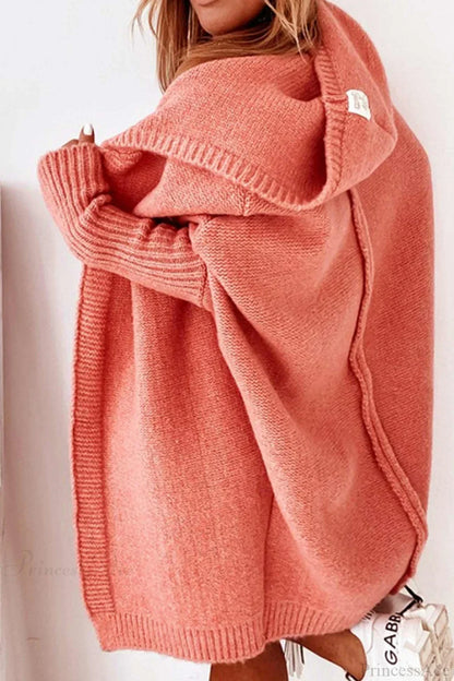 Yasmin | Women's Hooded Open Front Long Knit Cardigan