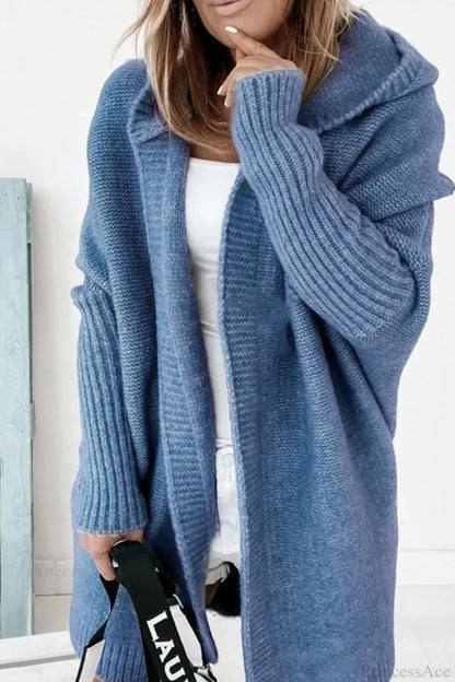 Yasmin | Women's Hooded Open Front Long Knit Cardigan