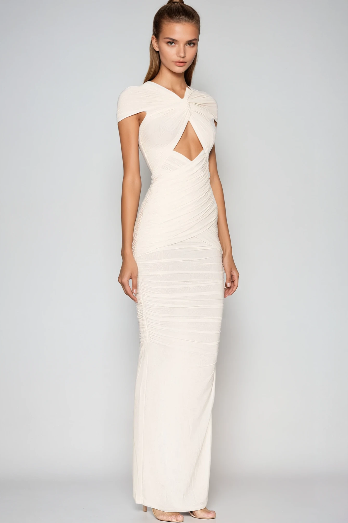 Zaria | Women's Cut-out Ruched Maxi Dress