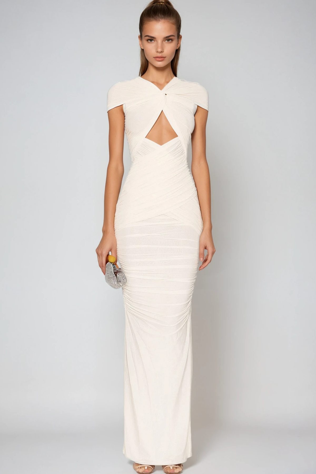 Zaria | Women's Cut-out Ruched Maxi Dress