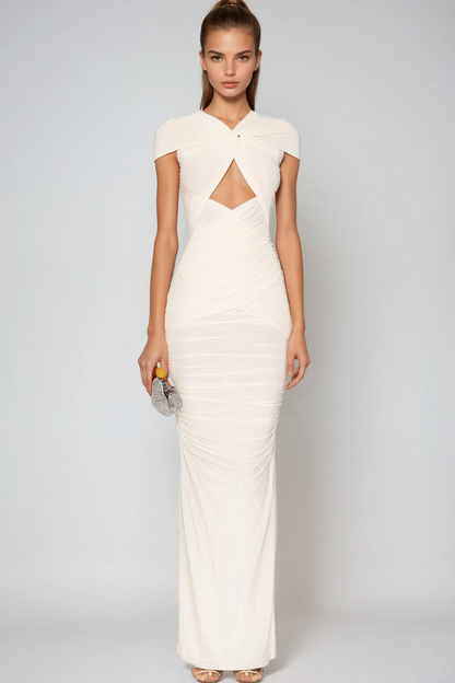 Zaria | Women's Cut-out Ruched Maxi Dress