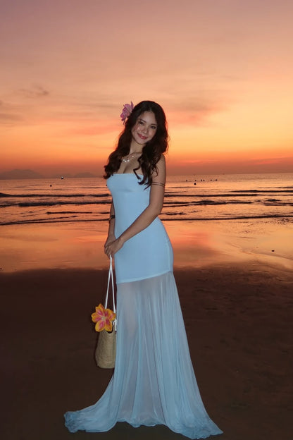 Melody | Women's Strapless Maxi Wedding Guest Dress