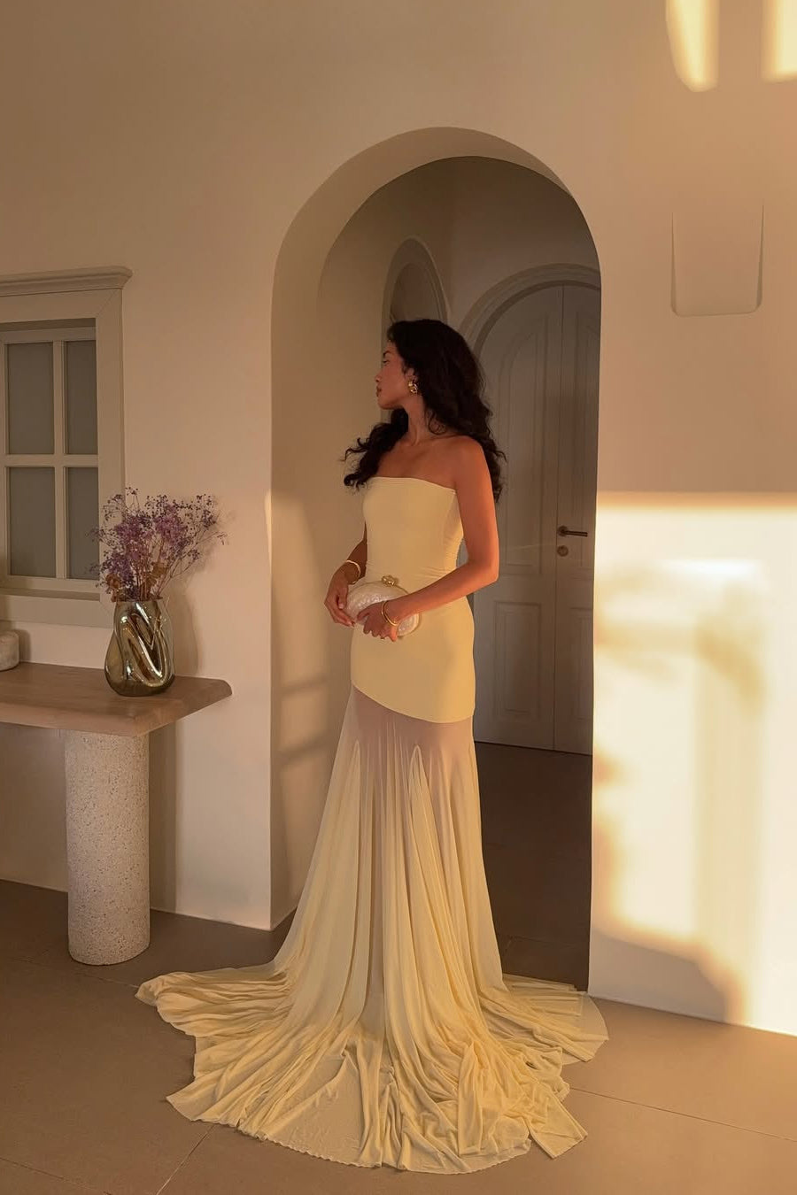 Melody | Women's Strapless Maxi Wedding Guest Dress