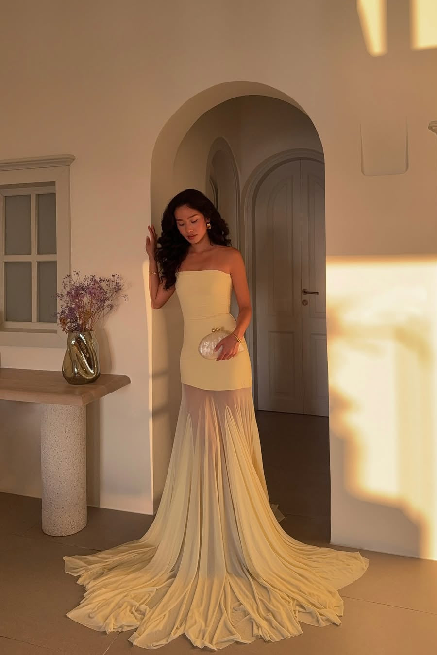 Melody | Women's Strapless Maxi Wedding Guest Dress