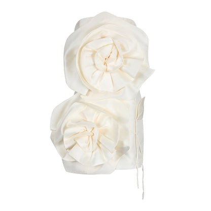 Anna | Women's Strapless Mini Dress with Flower Details