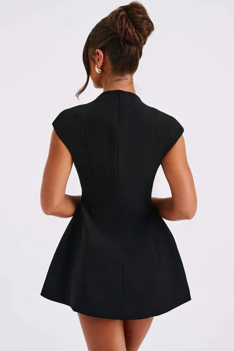 Benthe | Women's Elegant Mini Dress with Deep V-neckline
