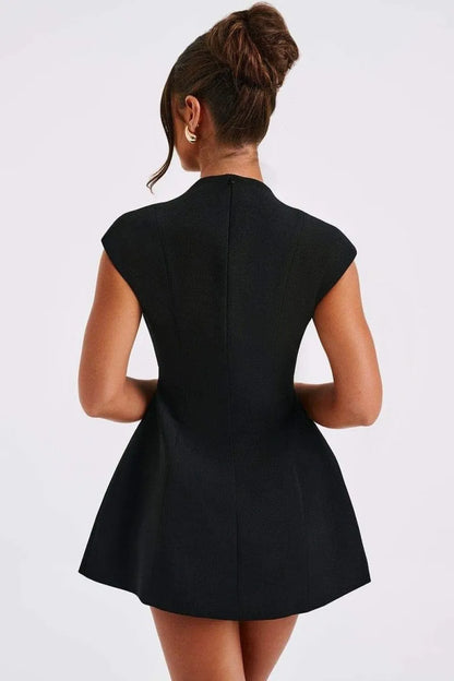 Benthe | Women's Elegant Mini Dress with Deep V-neckline