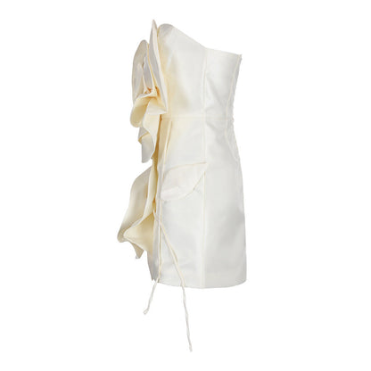 Anna | Women's Strapless Mini Dress with Flower Details