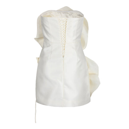 Anna | Women's Strapless Mini Dress with Flower Details
