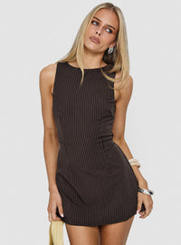 Brown Pinstripe