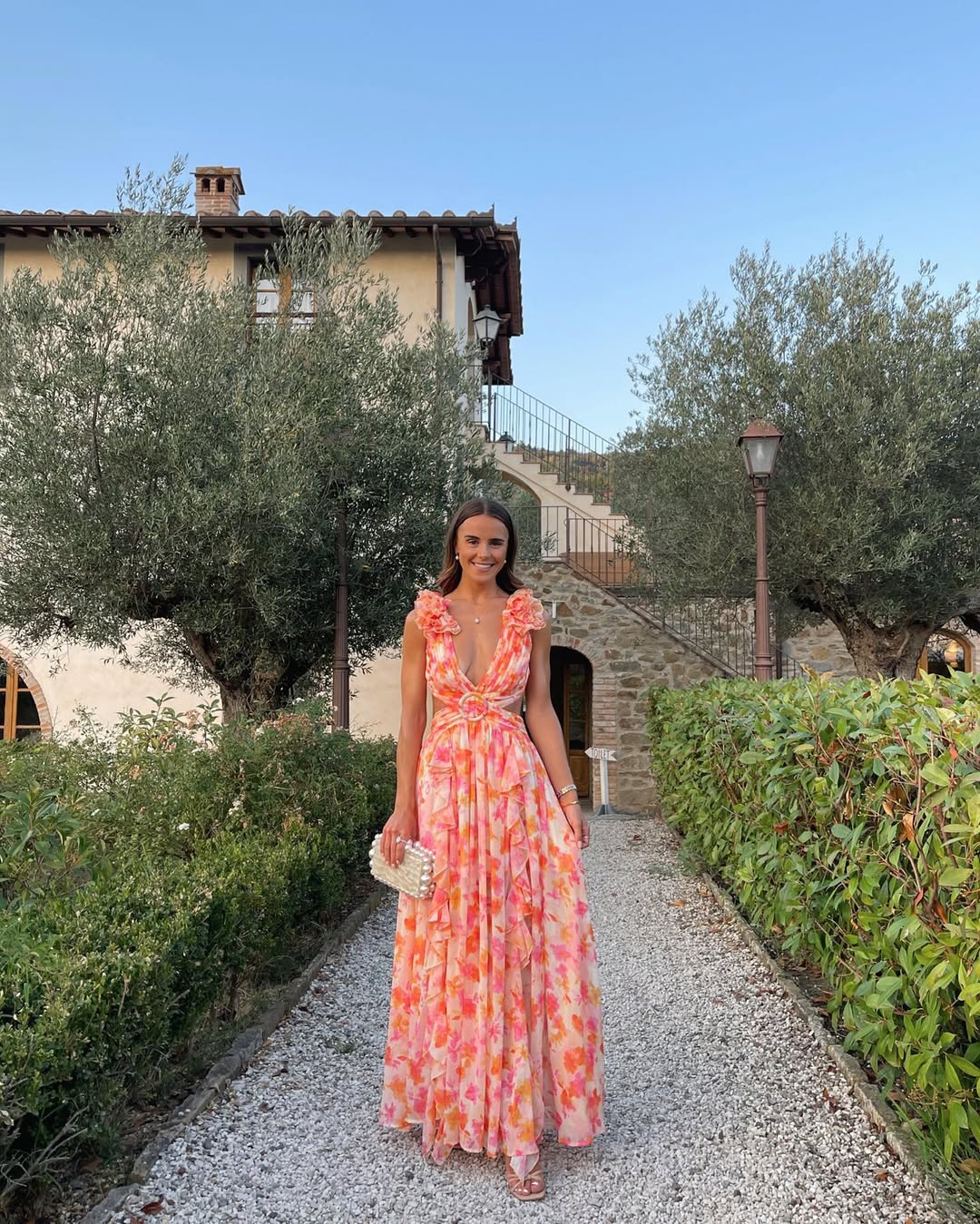 Maeve | Women's Floral Sleeveless Cut-Out Maxi Wedding Guest Dress