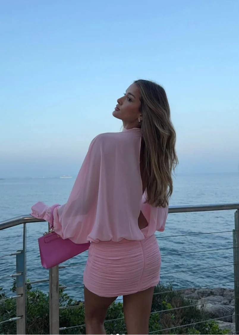 Solene | Women's Long Sleeve Mini Summer Cocktail Dress
